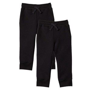 2 Boys Sweatpants XS 4-5 Years Black Fleece Jogger